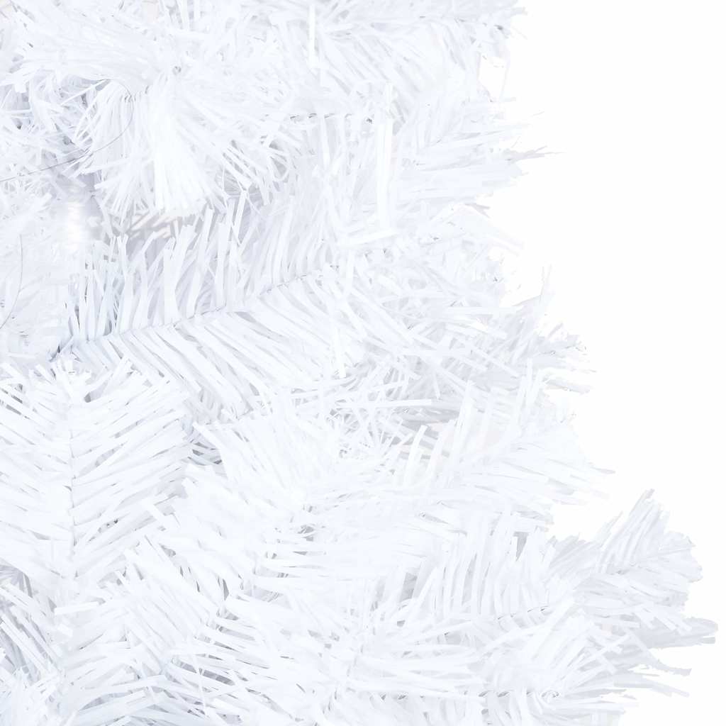 Kunstkerstboom met verlichting en kerstballen 120 cm PVC wit is nu te koop bij PeponiXL, paradijselijk wonen!
