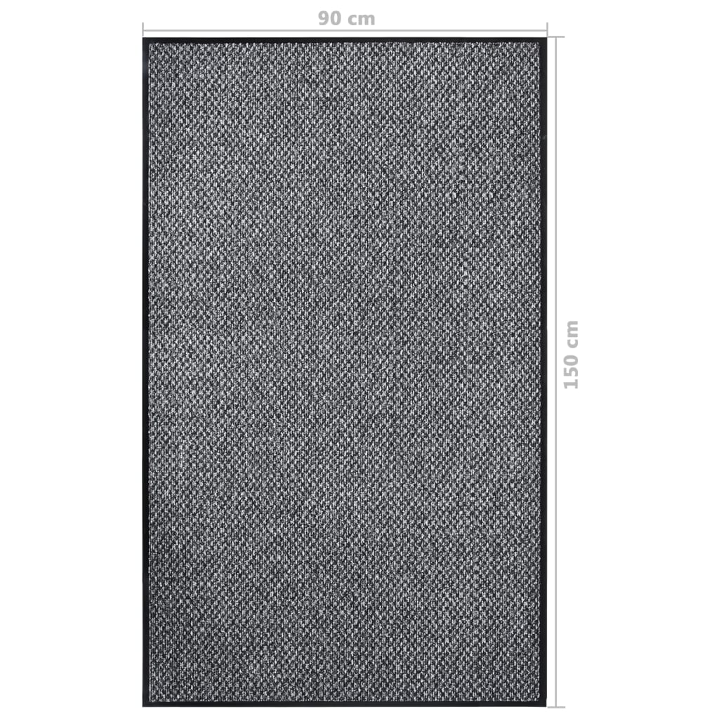 Deurmat 90x150 cm grijs is nu te koop bij PeponiXL, paradijselijk wonen!