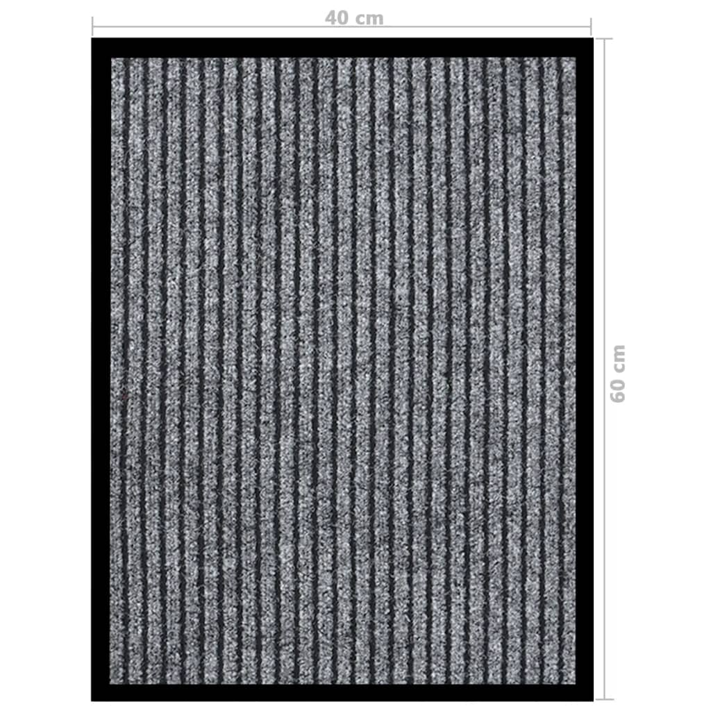 Deurmat 40x60 cm gestreept grijs is nu te koop bij PeponiXL, paradijselijk wonen!