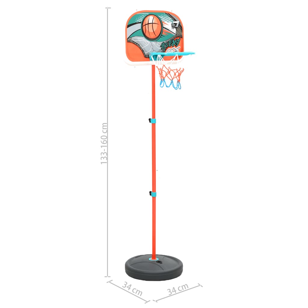 Basketbalset draagbaar verstelbaar 133-160 cm is nu te koop bij PeponiXL, paradijselijk wonen!