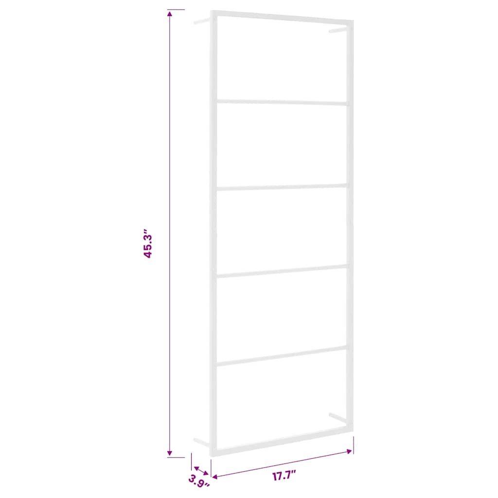 Handdoekenrek Wit 45x10x115 cm Staal is nu te koop bij PeponiXL, paradijselijk wonen!