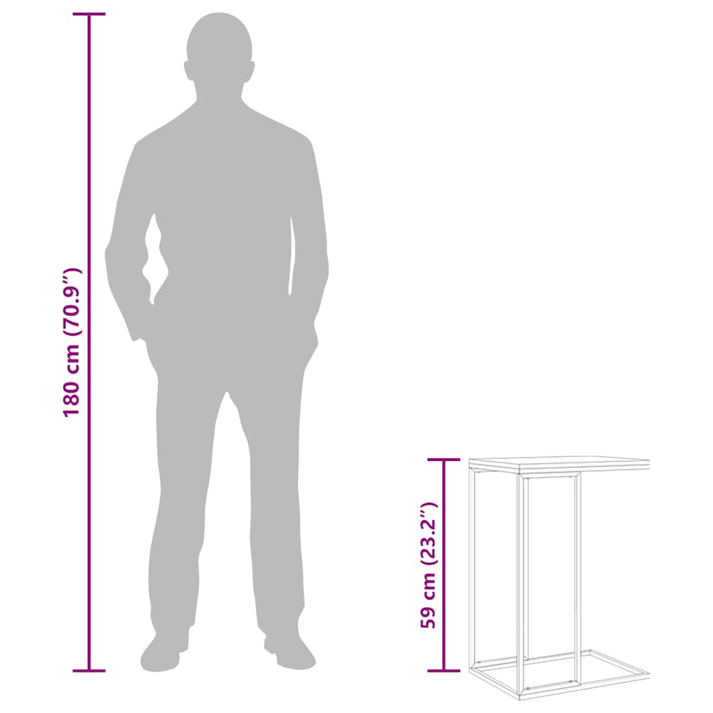 Bijzettafel 40x30x59 cm bewerkt hout wit is nu te koop bij PeponiXL, paradijselijk wonen!