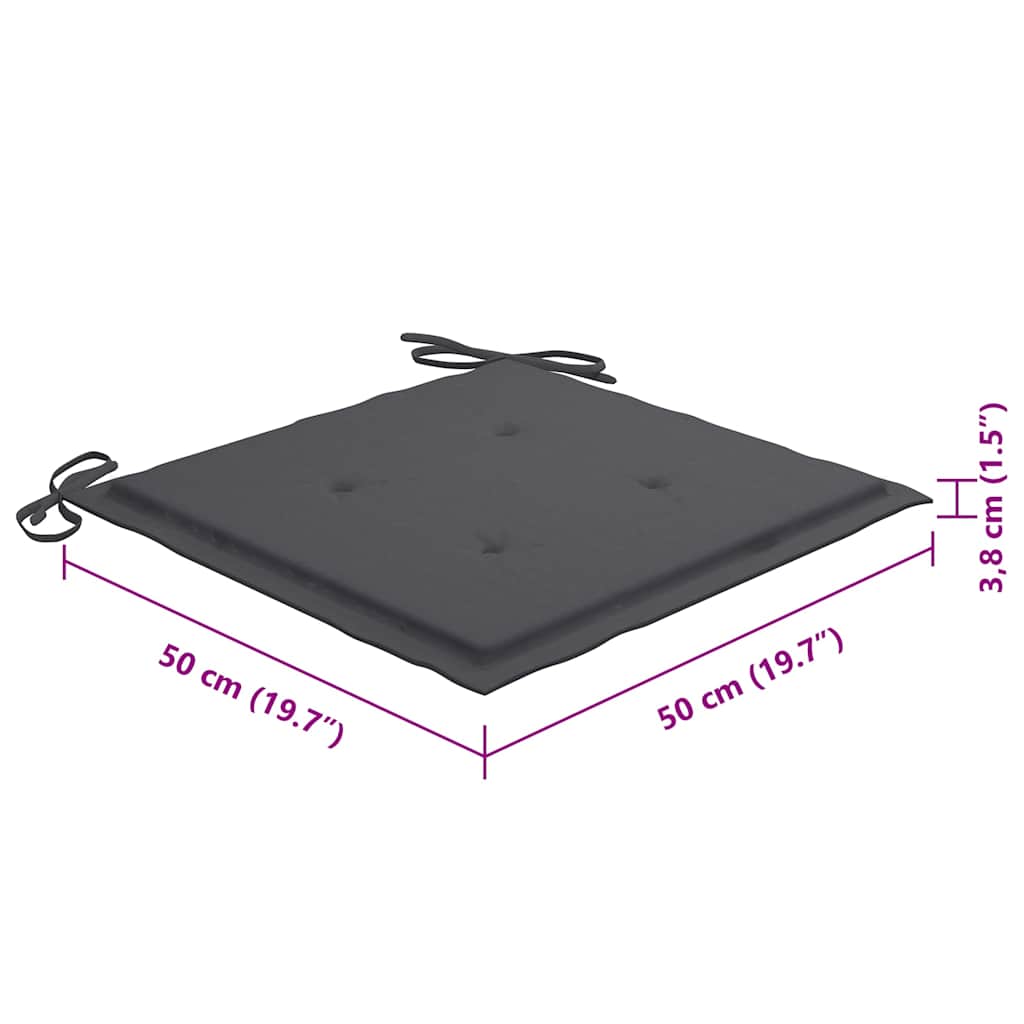 Tuinstoelen 8 st inklapbaar met kussens massief acaciahout is nu te koop bij PeponiXL, paradijselijk wonen!