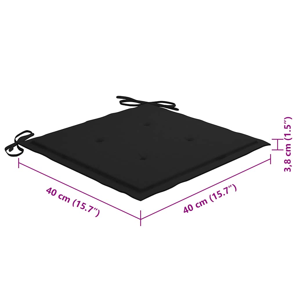 Tuinstoelen 8 st inklapbaar met kussens massief acaciahout is nu te koop bij PeponiXL, paradijselijk wonen!