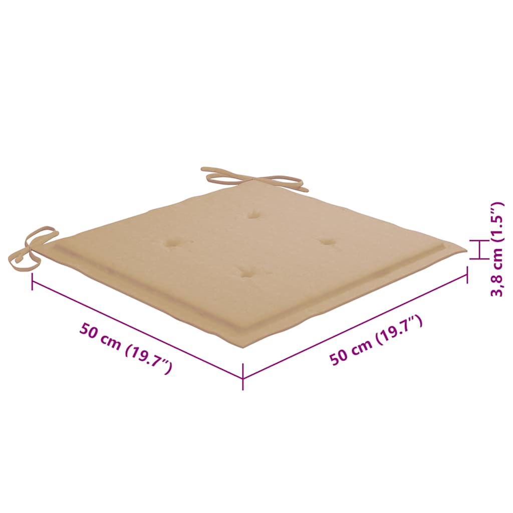 Tuinstoelen 6 st met kussens massief acaciahout is nu te koop bij PeponiXL, paradijselijk wonen!