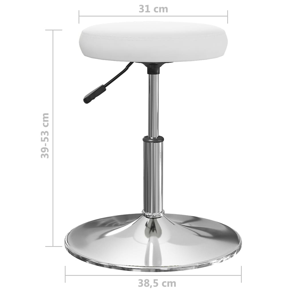 Eetkamerstoelen 2 st kunstleer wit is nu te koop bij PeponiXL, paradijselijk wonen!