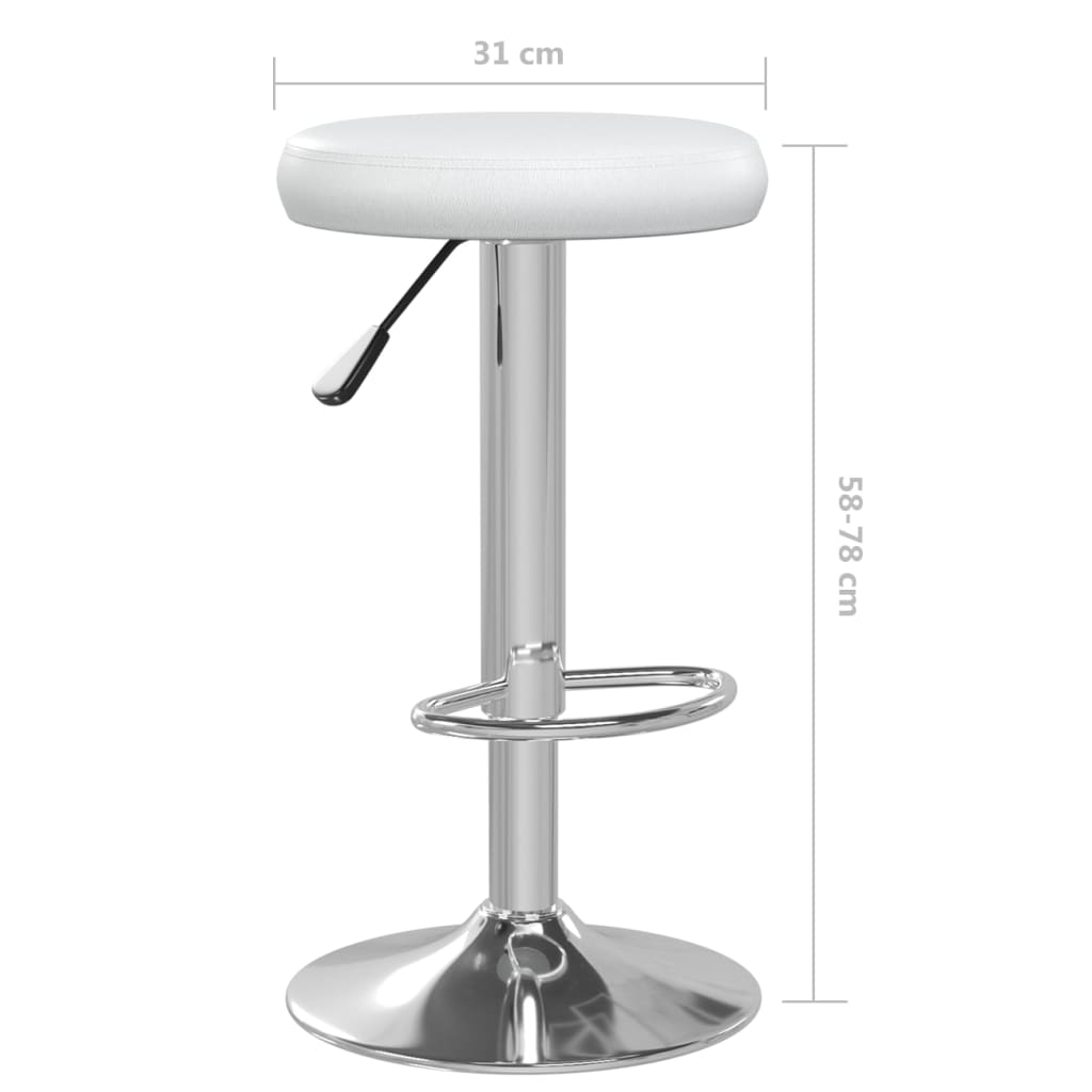 Barstoelen 2 st kunstleer wit is nu te koop bij PeponiXL, paradijselijk wonen!