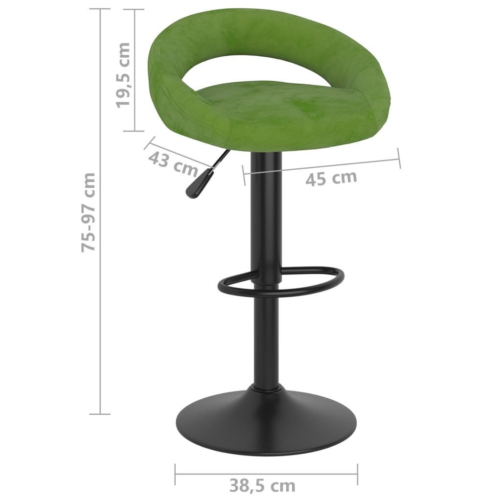 Barkrukken 2 st fluweel lichtgroen is nu te koop bij PeponiXL, paradijselijk wonen!
