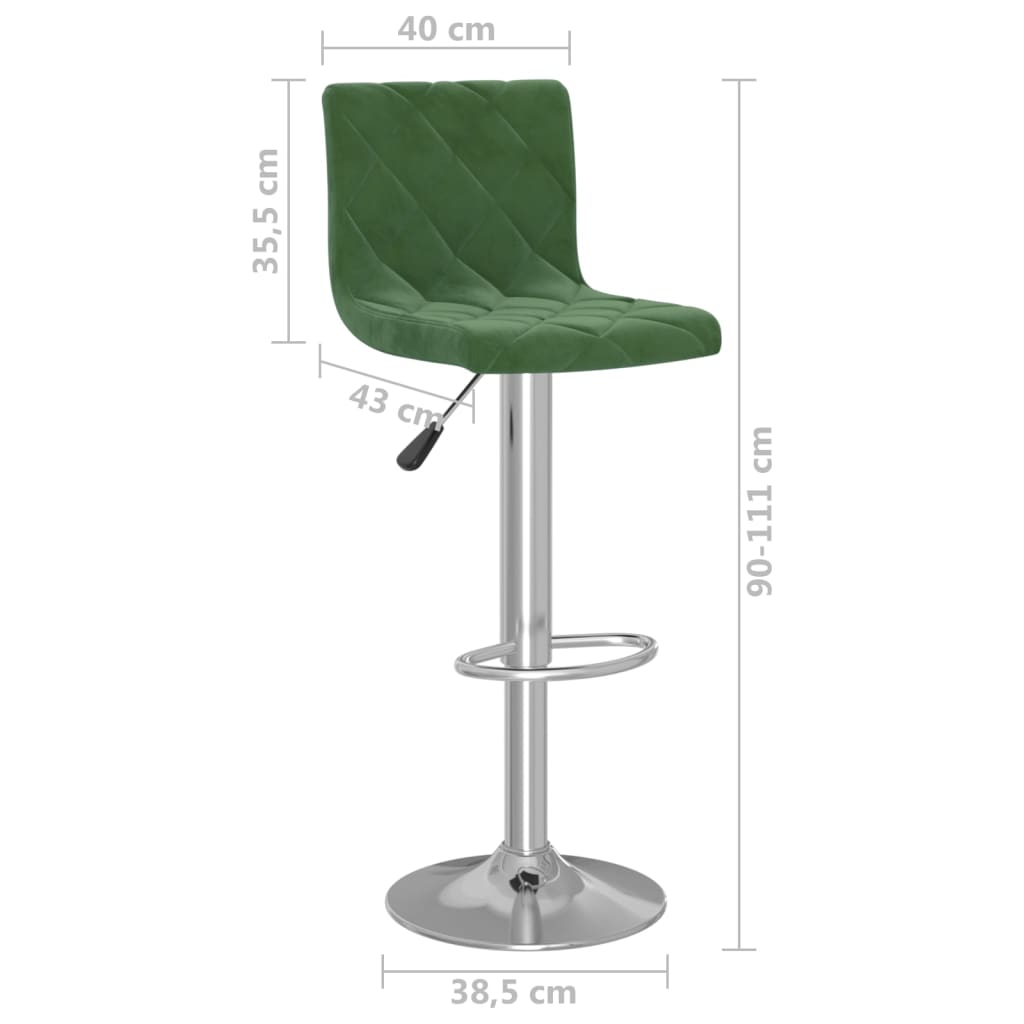 Barkrukken 2 st fluweel donkergroen is nu te koop bij PeponiXL, paradijselijk wonen!