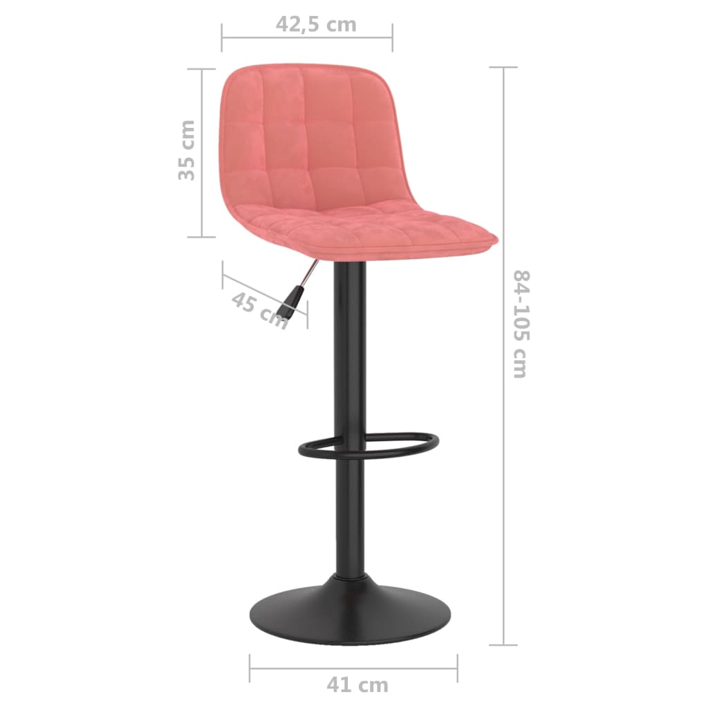 Barkrukken 2 st fluweel roze is nu te koop bij PeponiXL, paradijselijk wonen!