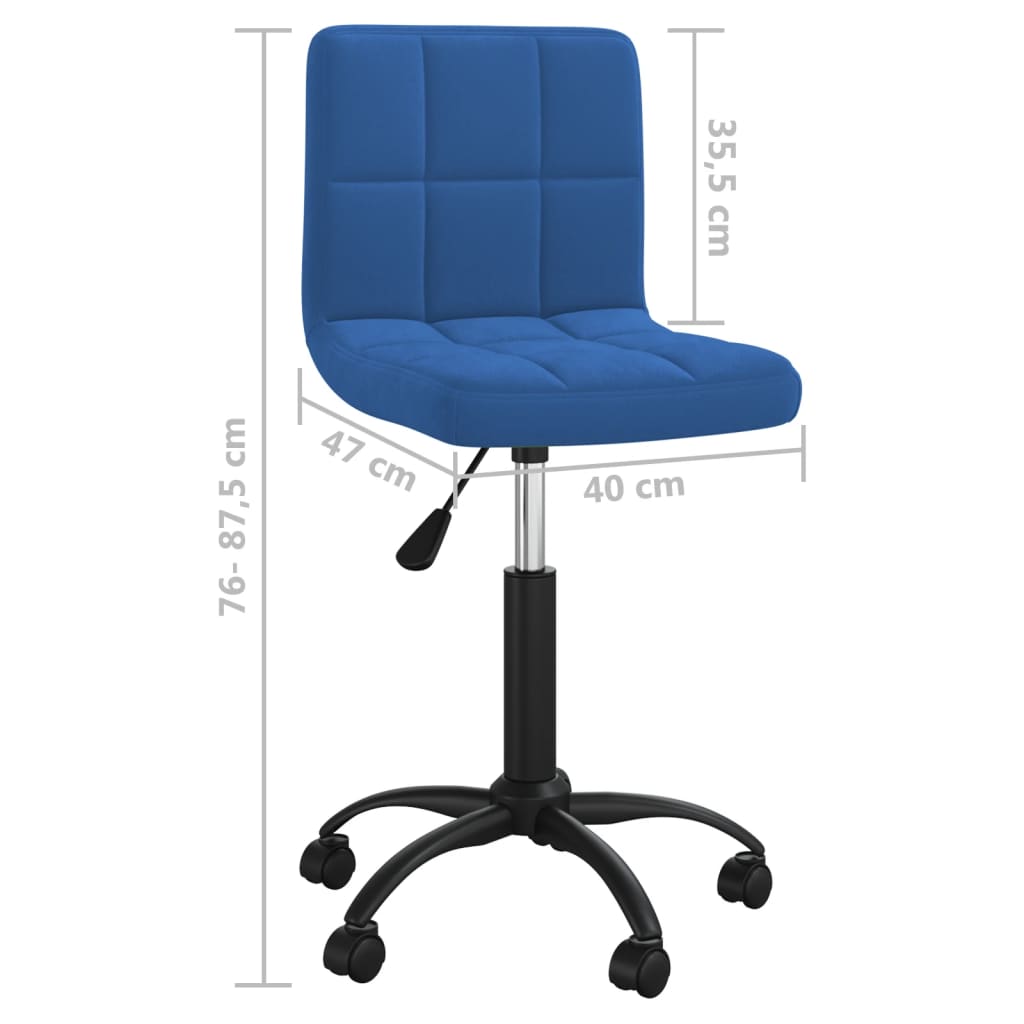 Kantoorstoel draaibaar fluweel blauw is nu te koop bij PeponiXL, paradijselijk wonen!