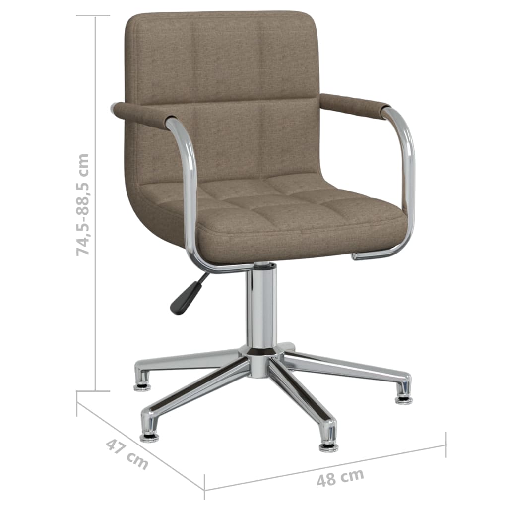 Kantoorstoel draaibaar stof taupe is nu te koop bij PeponiXL, paradijselijk wonen!
