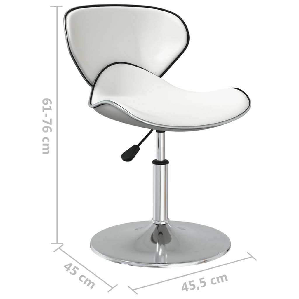 Eetkamerstoelen 2 st kunstleer wit is nu te koop bij PeponiXL, paradijselijk wonen!
