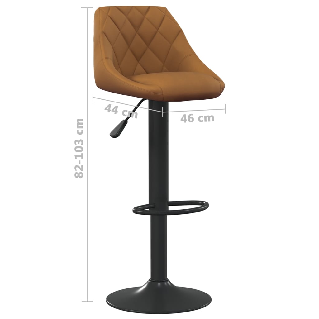 Barkrukken 2 st fluweel bruin is nu te koop bij PeponiXL, paradijselijk wonen!
