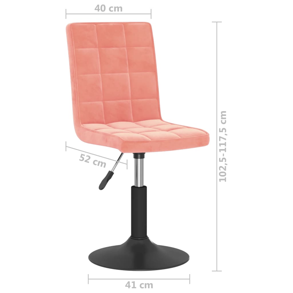 Eetkamerstoelen draaibaar 2 st fluweel roze is nu te koop bij PeponiXL, paradijselijk wonen!