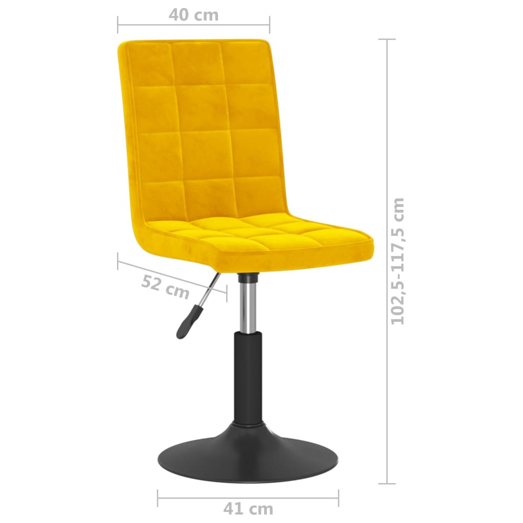 Eetkamerstoelen draaibaar 2 st fluweel mosterdgeel is nu te koop bij PeponiXL, paradijselijk wonen!
