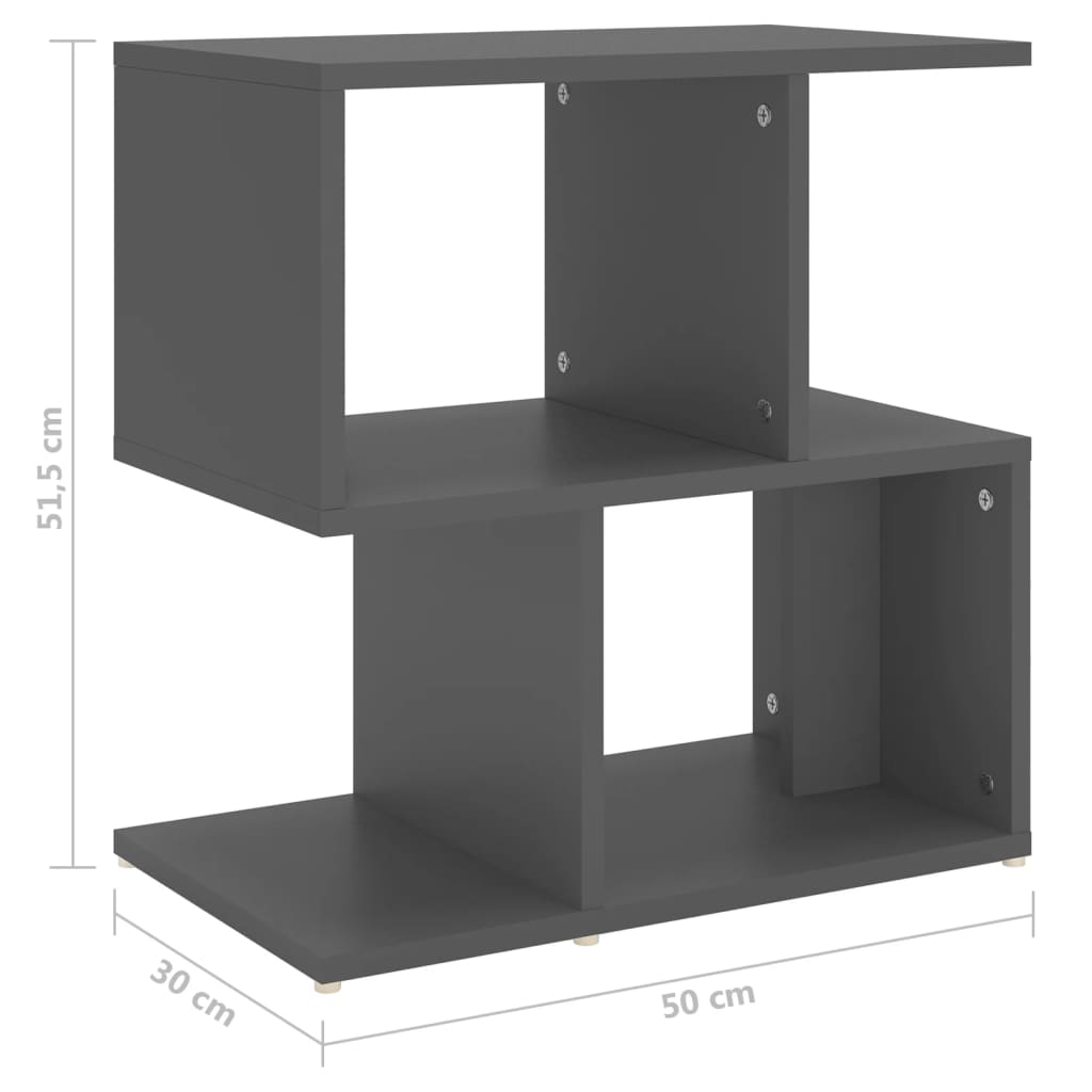 Nachtkastjes 2 st 50x30x51,5 cm bewerkt hout grijs is nu te koop bij PeponiXL, paradijselijk wonen!
