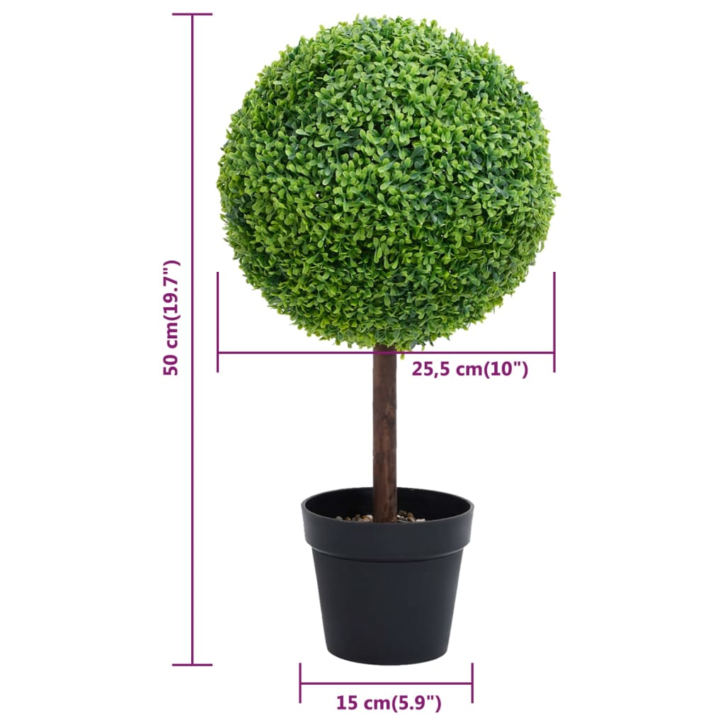 Kunstplant met pot buxus bolvorming 50 cm groen is nu te koop bij PeponiXL, paradijselijk wonen!