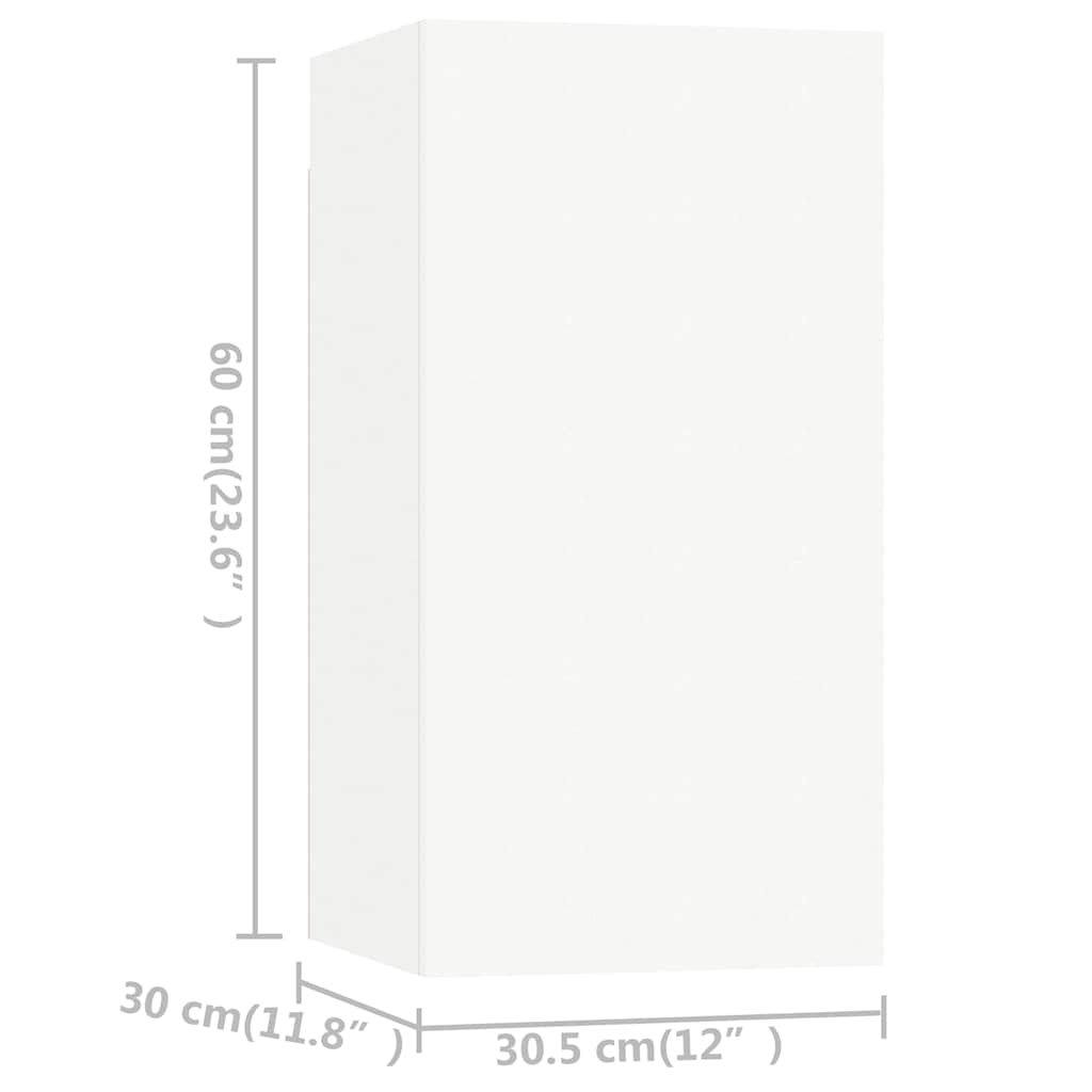 4-delige Tv-meubelset bewerkt hout wit is nu te koop bij PeponiXL, paradijselijk wonen!