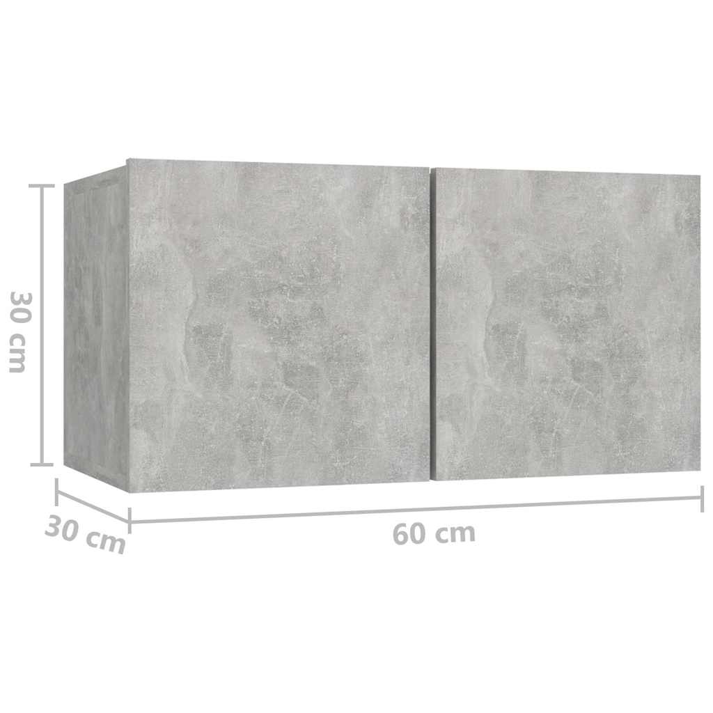 7-delige Tv-meubelset bewerkt hout betongrijs is nu te koop bij PeponiXL, paradijselijk wonen!