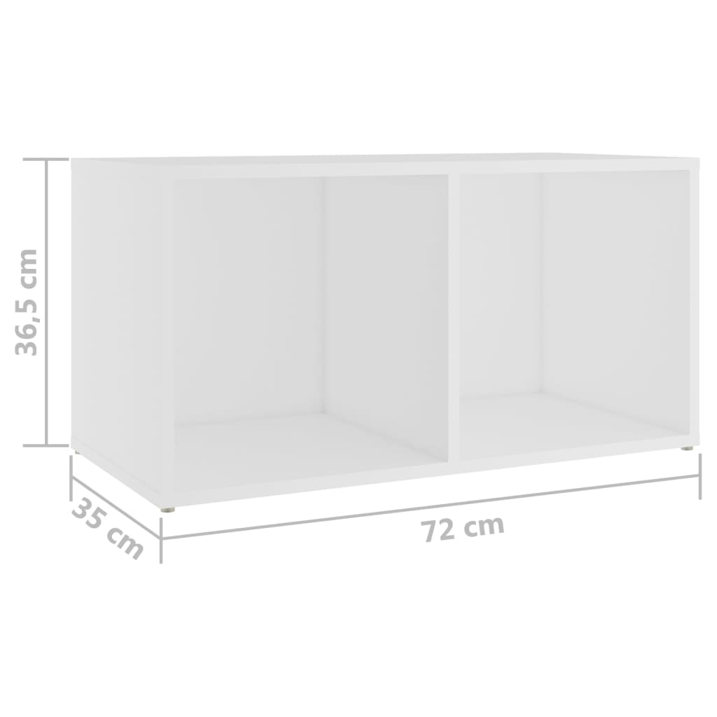 Tv-meubelen 2 st 72x35x36,5 cm bewerkt hout wit is nu te koop bij PeponiXL, paradijselijk wonen!