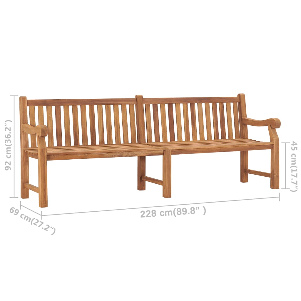 Tuinbank 228 cm massief teakhout is nu te koop bij PeponiXL, paradijselijk wonen!