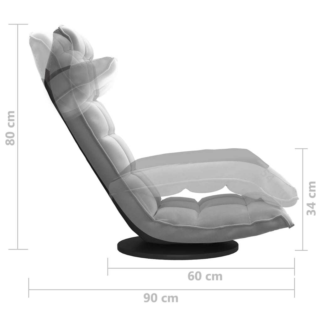 Vloerstoel draaibaar fluweel lichtgrijs is nu te koop bij PeponiXL, paradijselijk wonen!