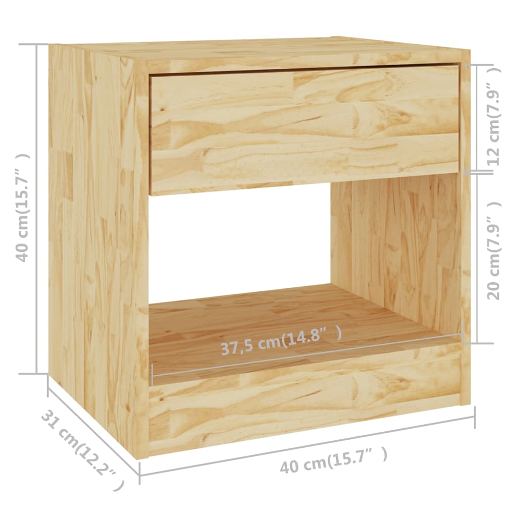 Nachtkastje 40x31x40 cm massief grenenhout is nu te koop bij PeponiXL, paradijselijk wonen!