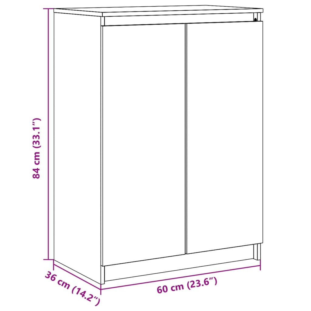 Dressoir 60x36x84 cm massief grenenhout wit is nu te koop bij PeponiXL, paradijselijk wonen!