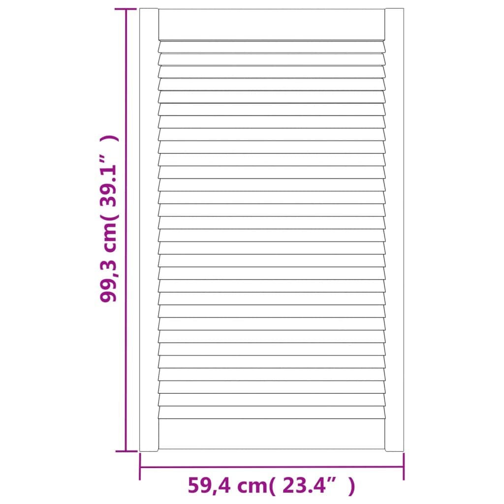 Kastdeur met lamellen 99,3x59,4 cm massief grenenhout is nu te koop bij PeponiXL, paradijselijk wonen!