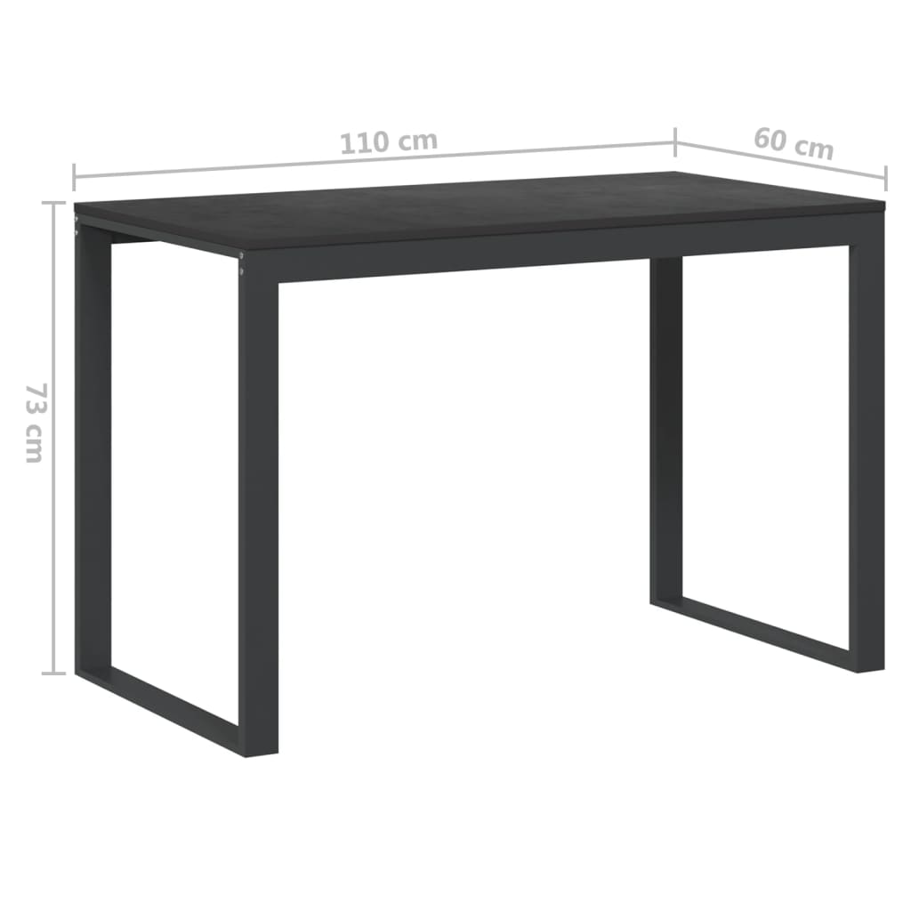 Computerbureau 110x60x73 cm spaanplaat zwart is nu te koop bij PeponiXL, paradijselijk wonen!