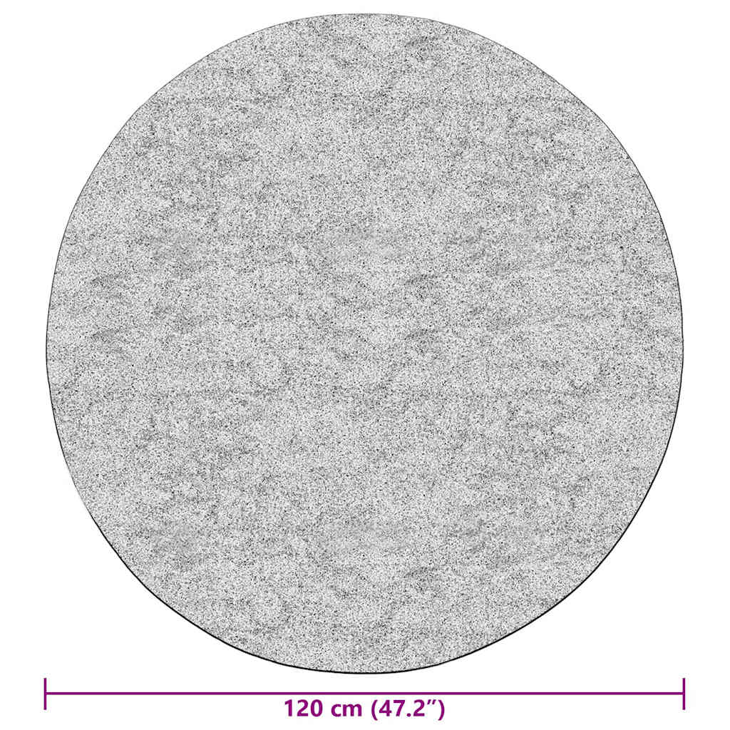Vloerkleed wasbaar anti-slip ø120 cm lichtbeige is nu te koop bij PeponiXL, paradijselijk wonen!