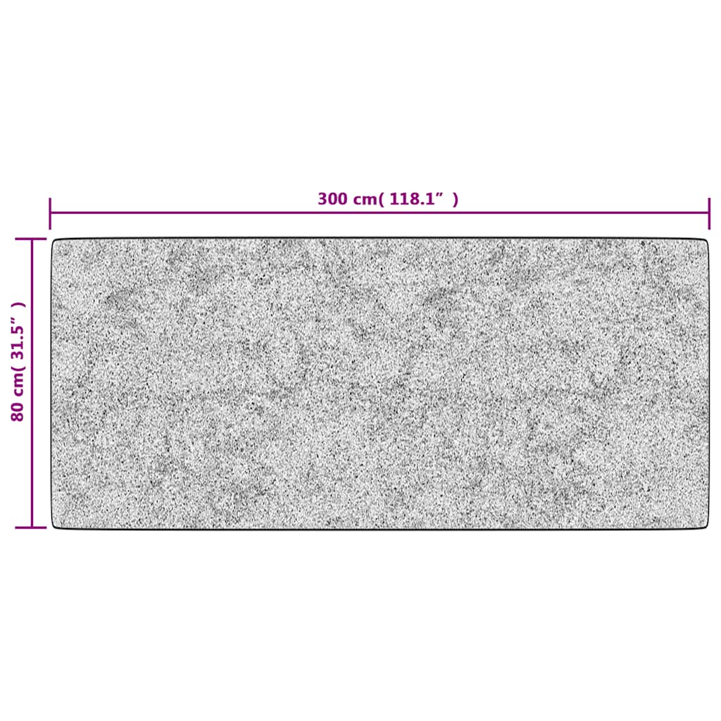 Vloerkleed wasbaar 80x300 cm grijs is nu te koop bij PeponiXL, paradijselijk wonen!
