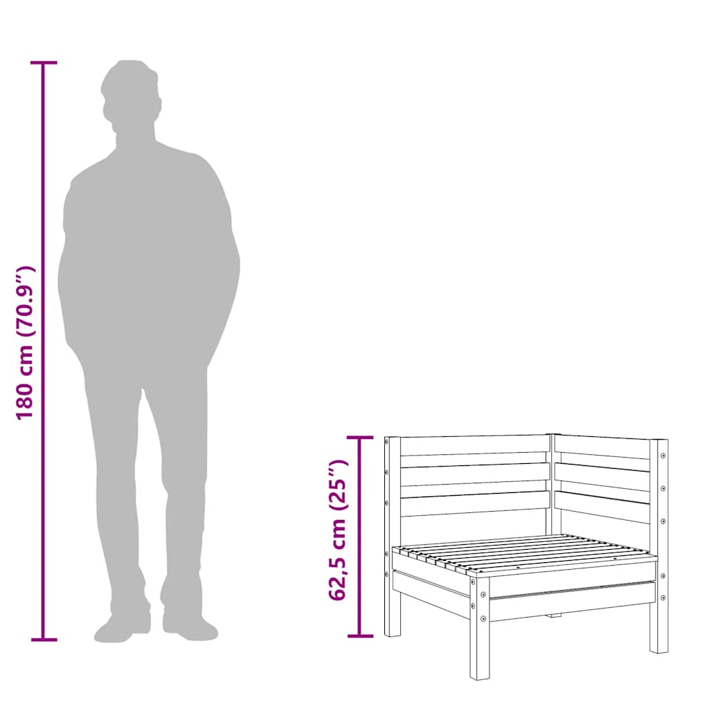 Tuinhoekbank massief grenenhout is nu te koop bij PeponiXL, paradijselijk wonen!
