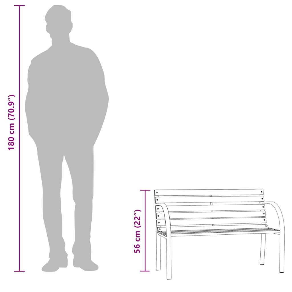 Kindertuinbank 81 cm Chinees vurenhout grijs is nu te koop bij PeponiXL, paradijselijk wonen!