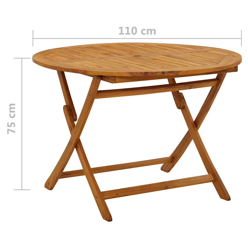 Tuintafel inklapbaar 110 cm massief acaciahout is nu te koop bij PeponiXL, paradijselijk wonen!