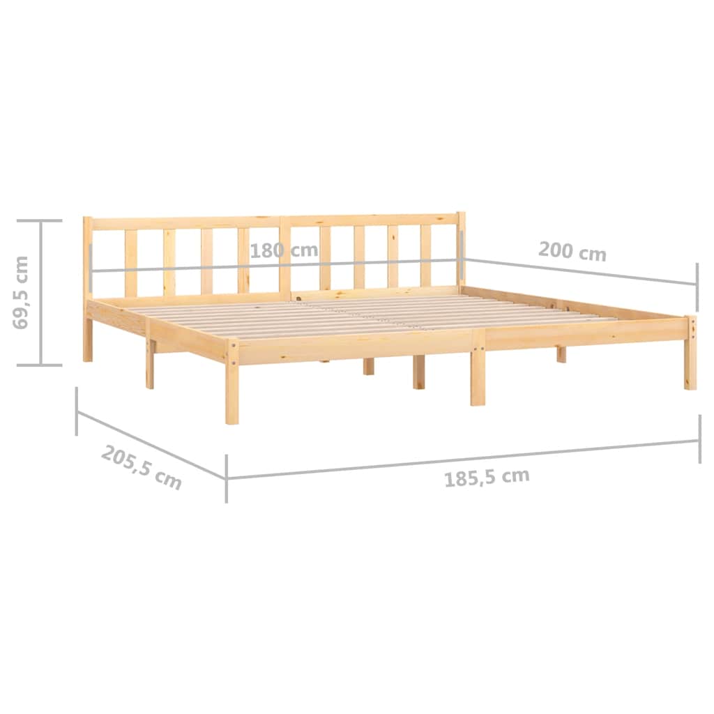 Bedframe massief grenenhout 180x200 cm is nu te koop bij PeponiXL, paradijselijk wonen!