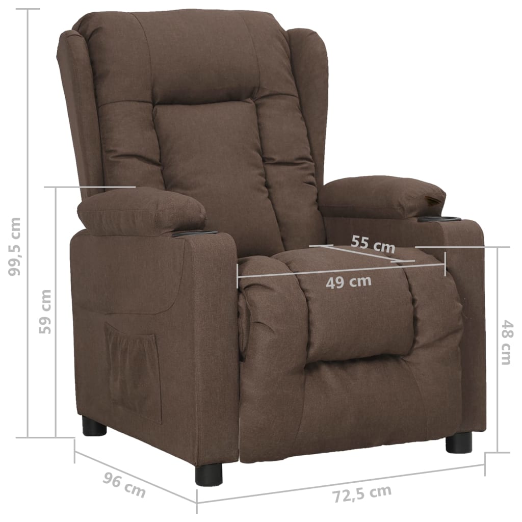 Fauteuil verstelbaar stof taupe is nu te koop bij PeponiXL, paradijselijk wonen!
