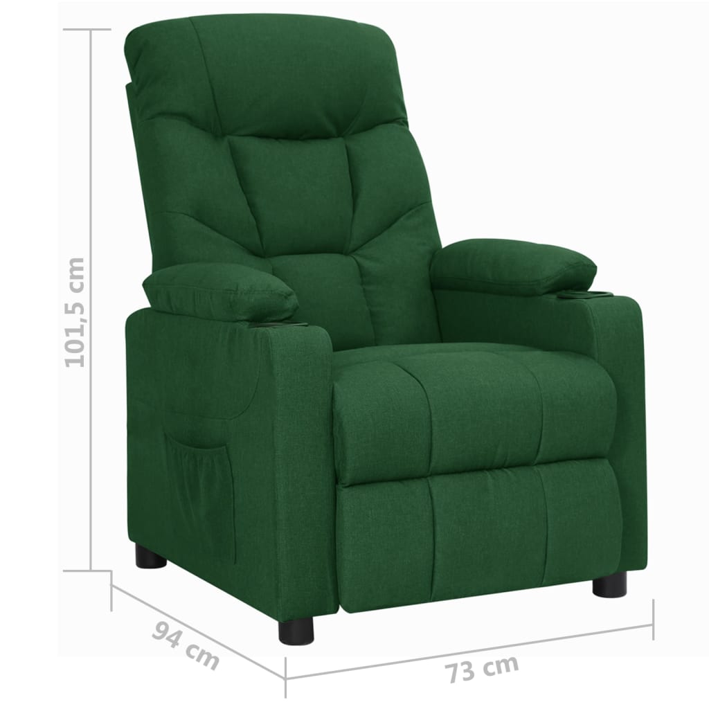 Fauteuil verstelbaar stof donkergroen is nu te koop bij PeponiXL, paradijselijk wonen!
