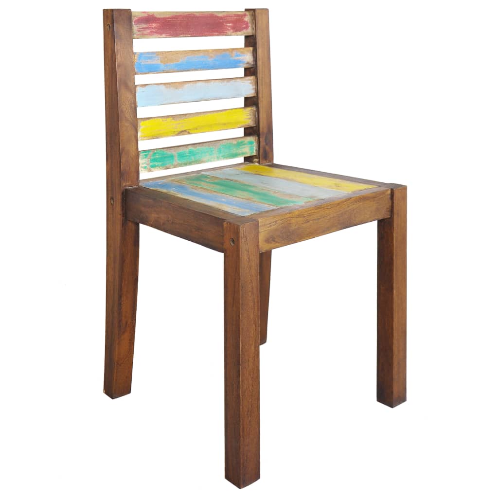 Eetkamerstoelen 6 st massief gerecycled hout is nu te koop bij PeponiXL, paradijselijk wonen!