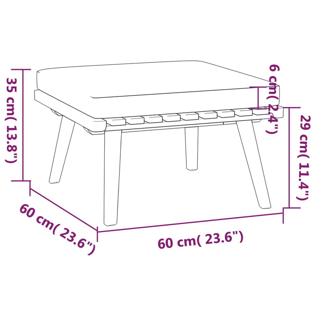 7-delige Loungeset met kussens massief acaciahout is nu te koop bij PeponiXL, paradijselijk wonen!