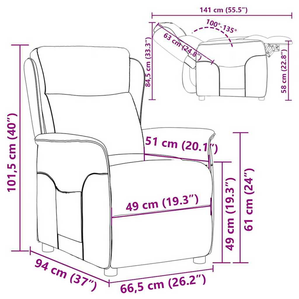 Ligstoel Donkergrijs 66.5 x 94 x 101.5 cm Polyester is nu te koop bij PeponiXL, paradijselijk wonen!
