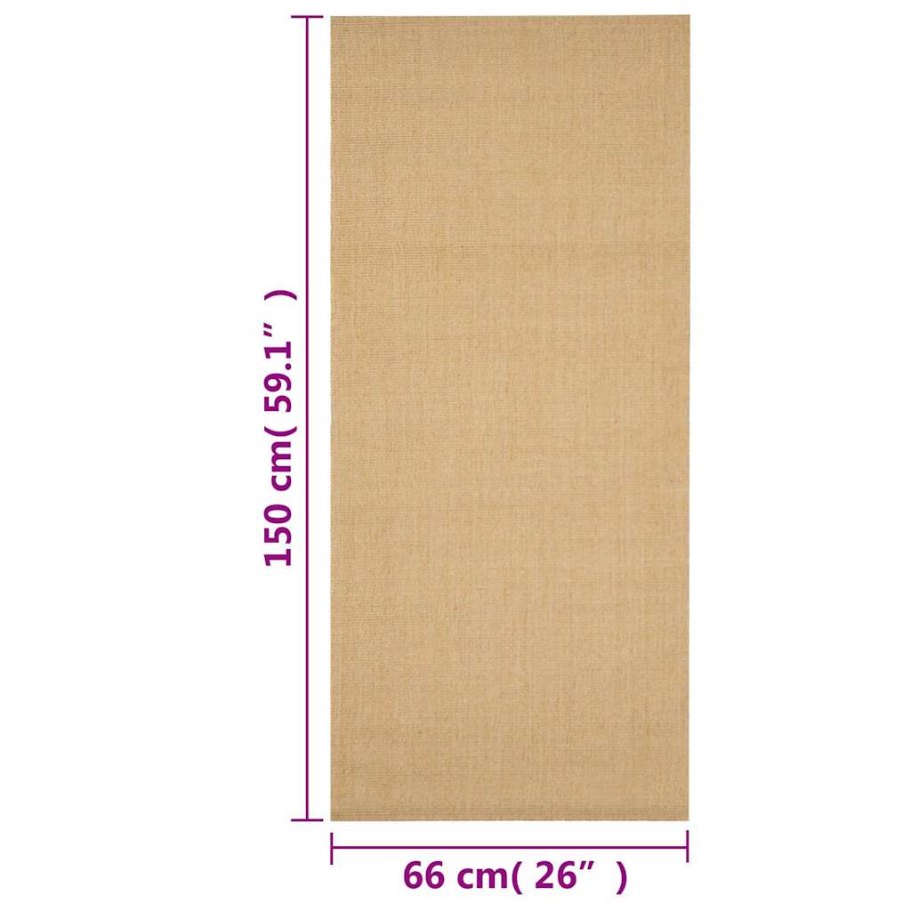 Vloerkleed 66x150 cm natuurlijk sisal is nu te koop bij PeponiXL, paradijselijk wonen!
