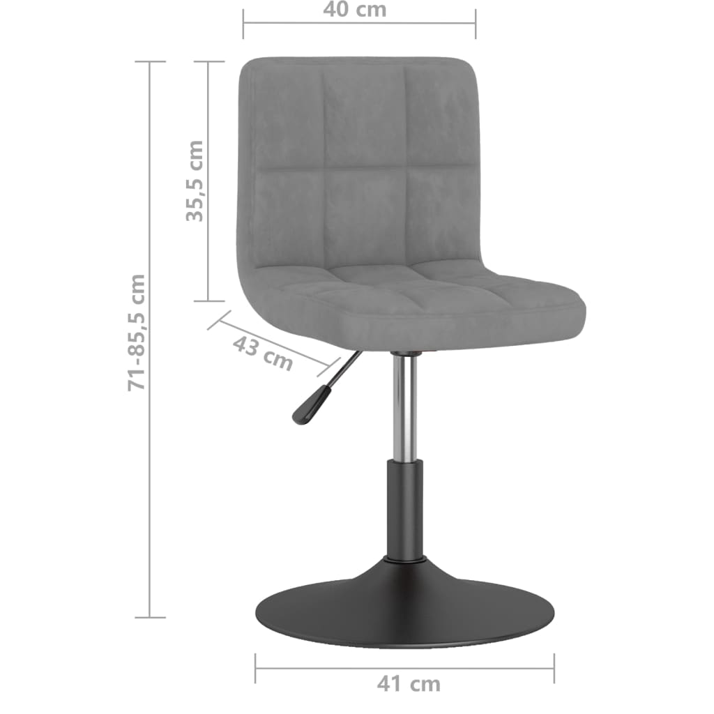 Eetkamerstoelen draaibaar 6 st fluweel lichtgrijs is nu te koop bij PeponiXL, paradijselijk wonen!