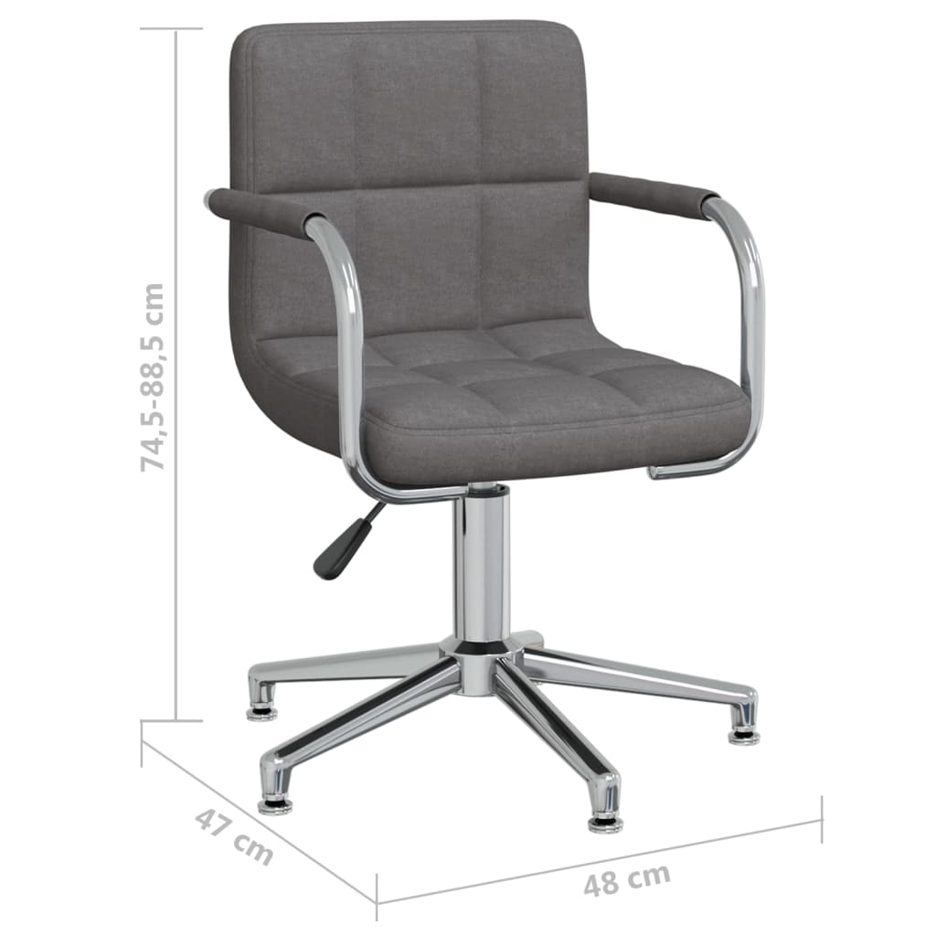 Eetkamerstoel draaibaar stof donkergrijs is nu te koop bij PeponiXL, paradijselijk wonen!