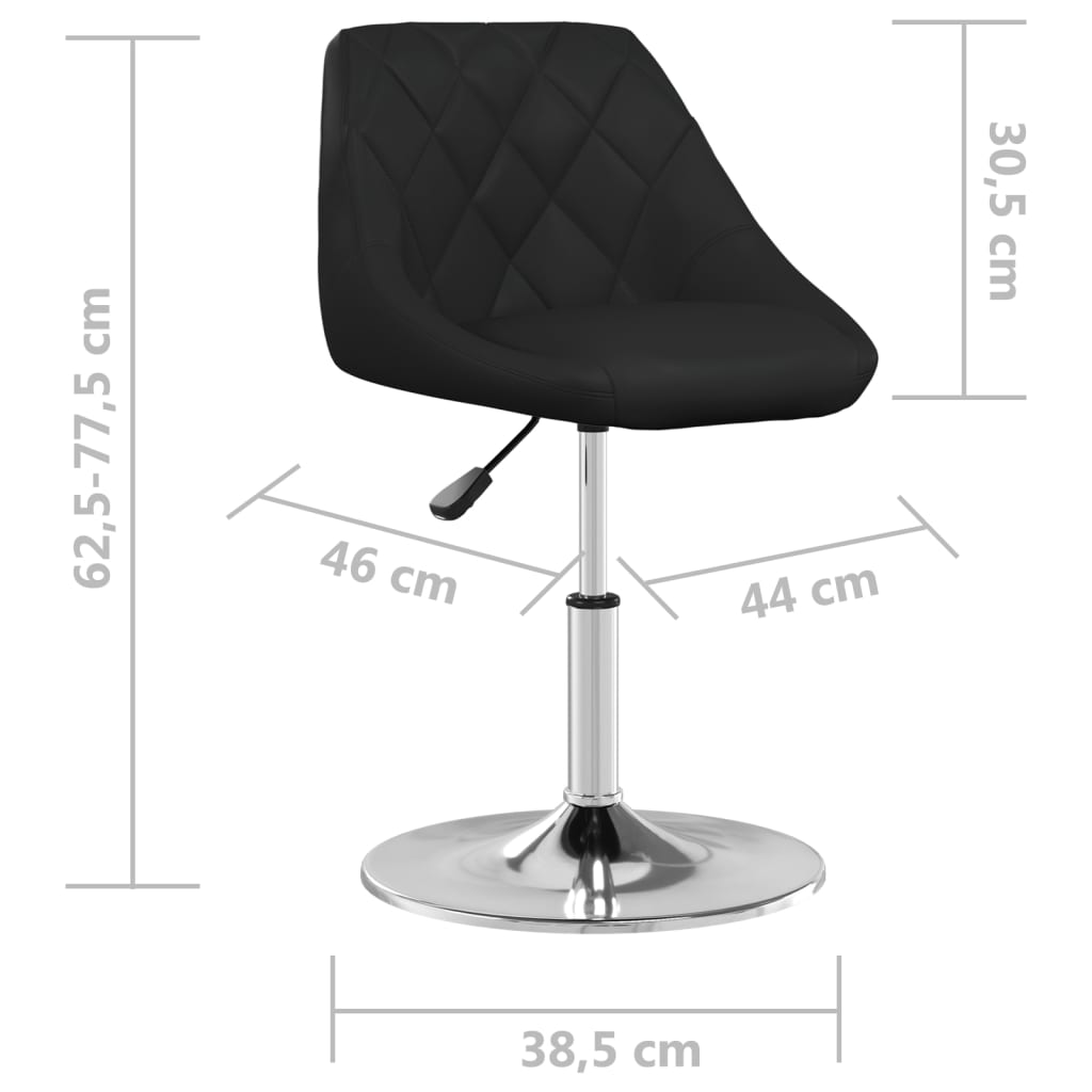 Eetkamerstoelen 6 st kunstleer zwart is nu te koop bij PeponiXL, paradijselijk wonen!