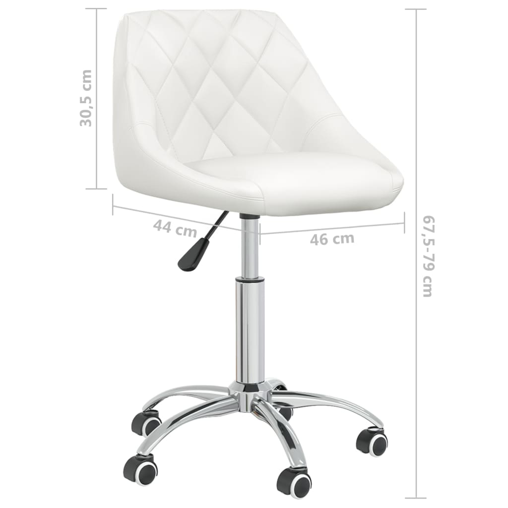 Eetkamerstoelen draaibaar 6 st kunstleer wit is nu te koop bij PeponiXL, paradijselijk wonen!