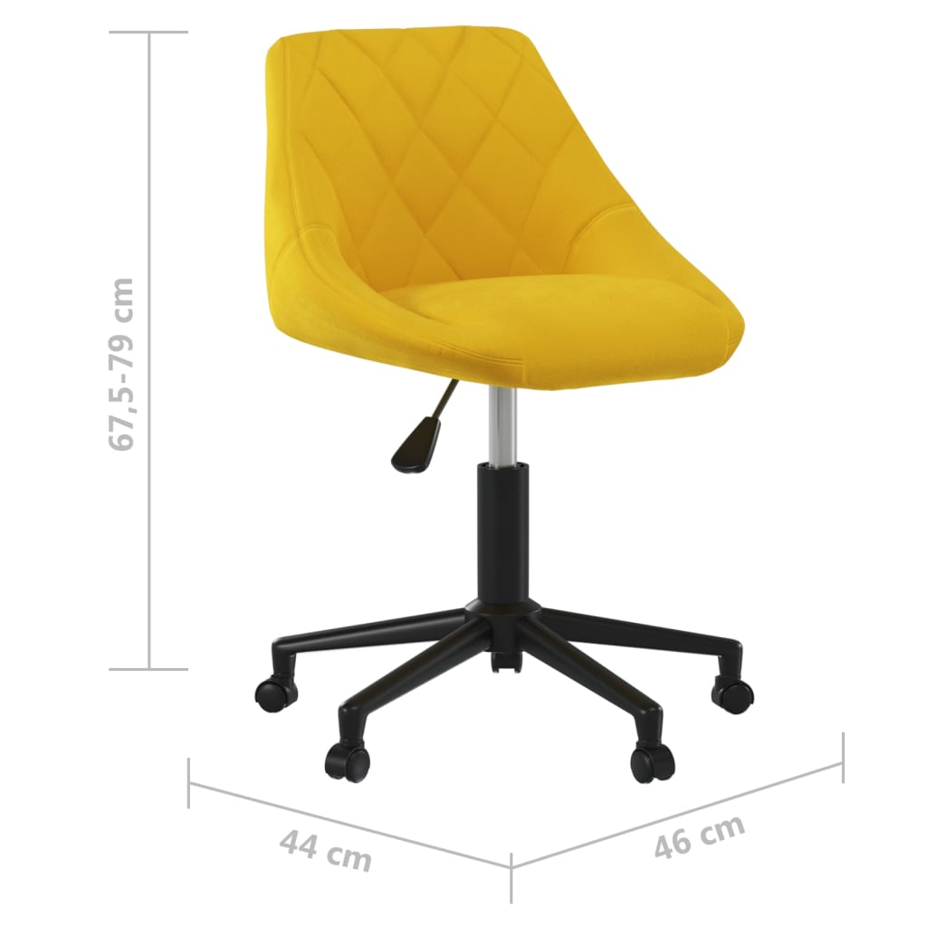 Eetkamerstoel draaibaar fluweel mosterdgeel is nu te koop bij PeponiXL, paradijselijk wonen!