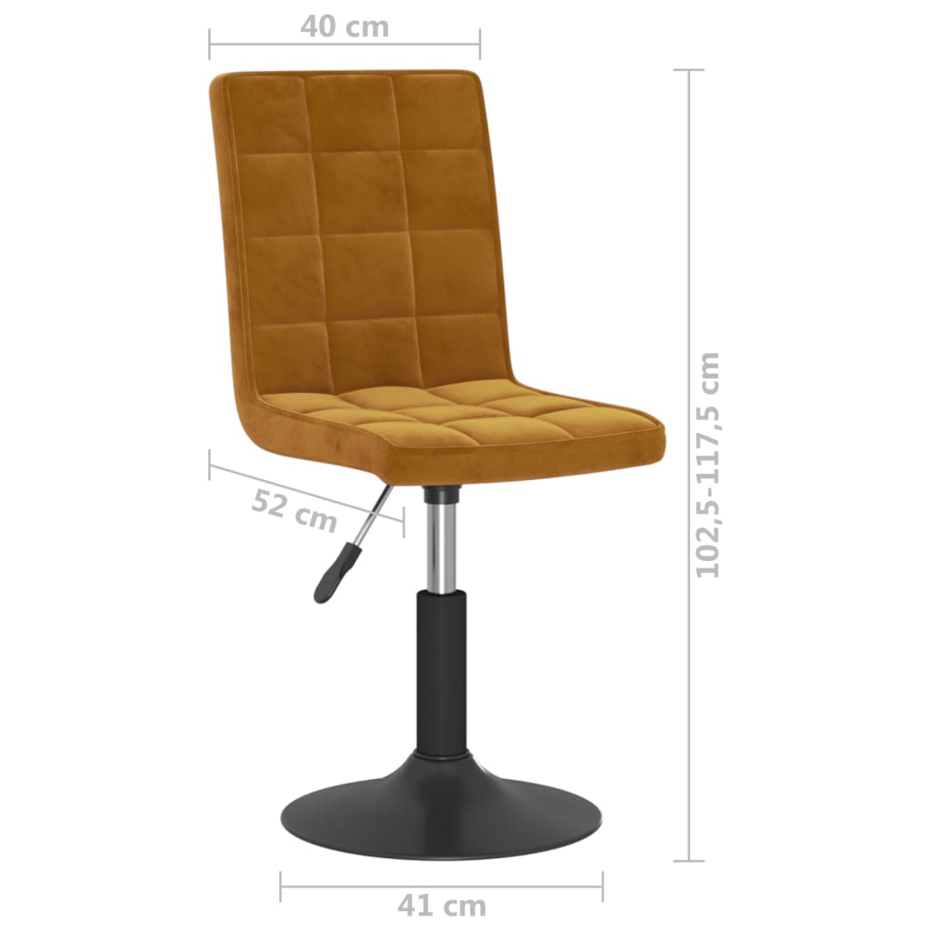 Eetkamerstoelen draaibaar 6 st fluweel bruin is nu te koop bij PeponiXL, paradijselijk wonen!
