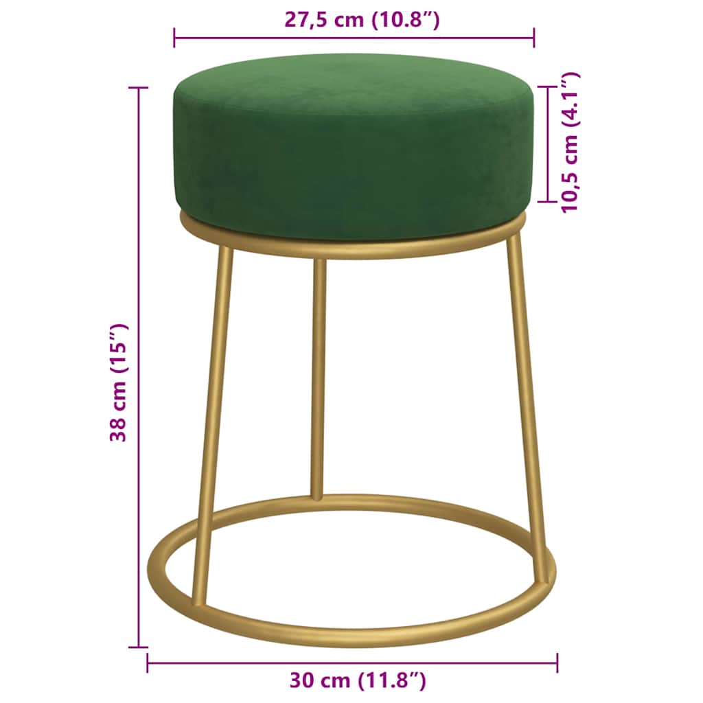 Hocker rond fluweel groen is nu te koop bij PeponiXL, paradijselijk wonen!